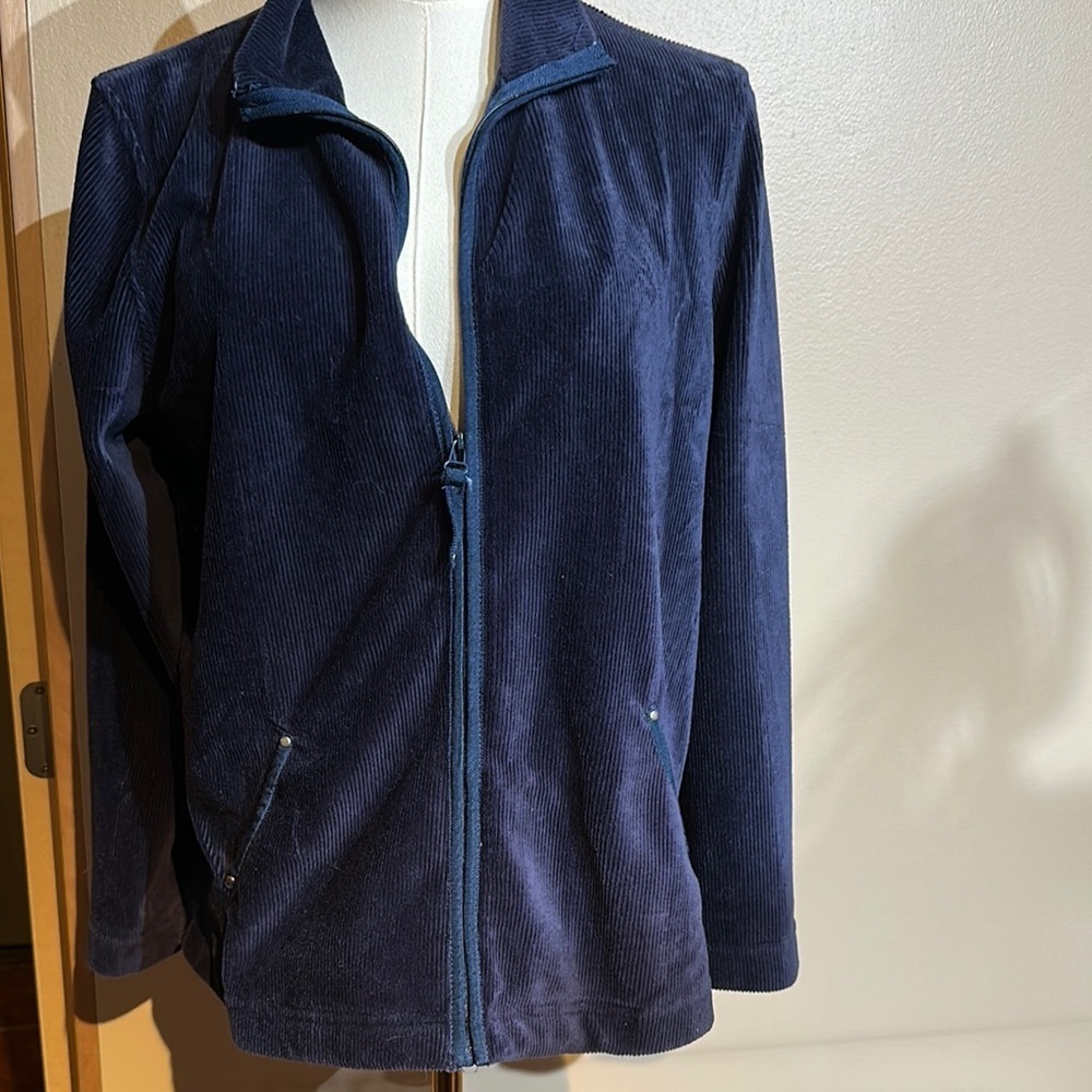 Sag Harbor Blue Utility Jacket Velvet Finish